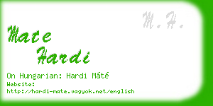 mate hardi business card
